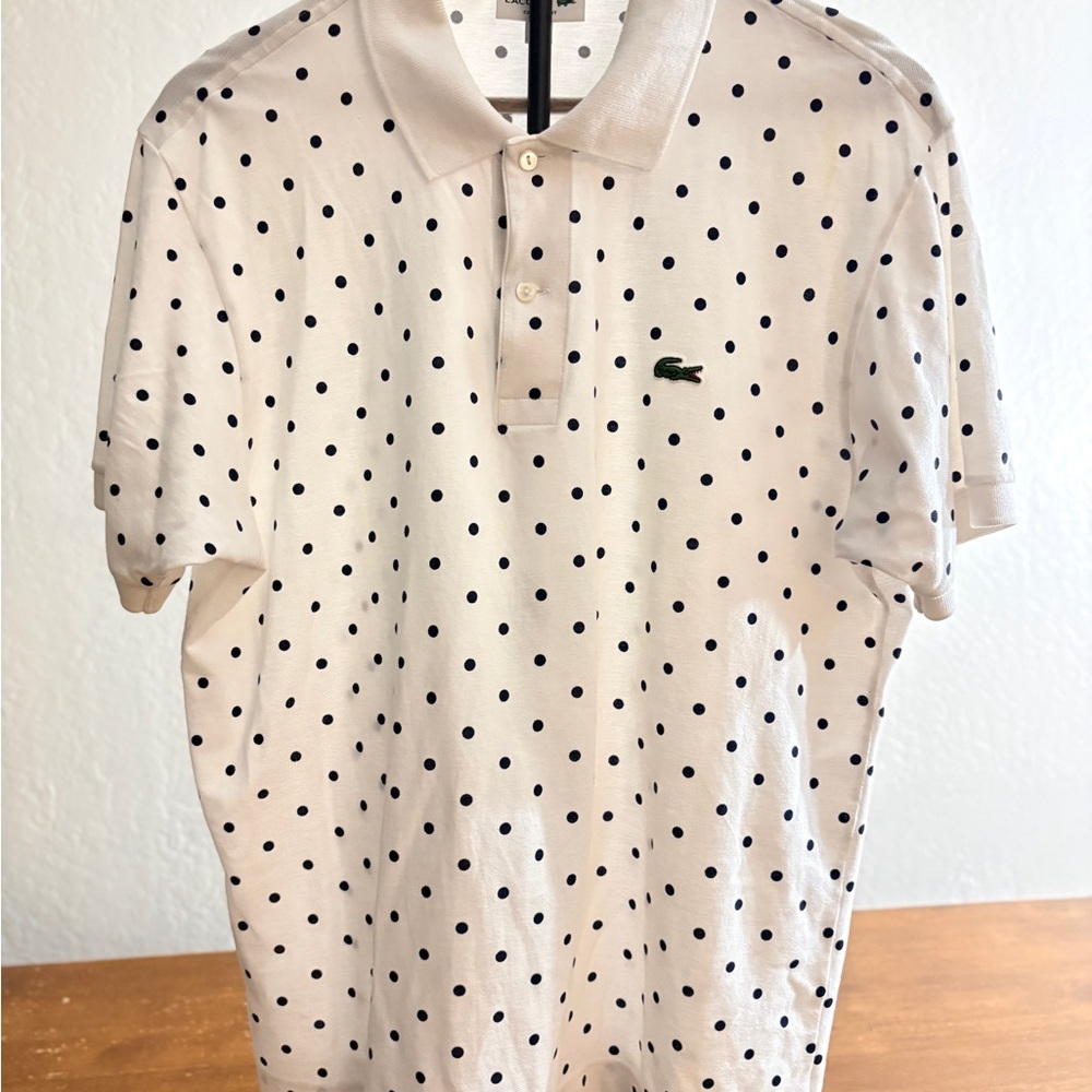 Lacoste Polo with navy blue Dots - Picture 2 of 5
